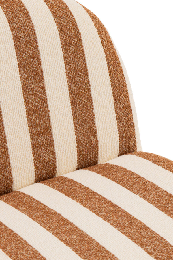 Gestreepte Loungestoel Zand/Wit J-line