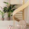 Gestreepte Loungestoel Zand/Wit J-line