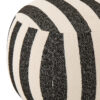 60899-4 Gestreepte poef Zwart/Wit J-line