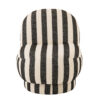 60900-2 Gestreepte Loungestoel Zwart/Wit J-line