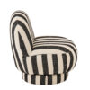 Gestreepte Loungestoel Zwart/Wit J-line