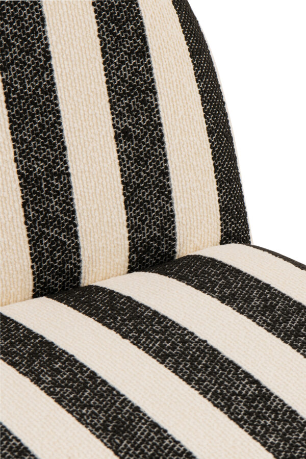 Gestreepte Loungestoel Zwart/Wit J-line