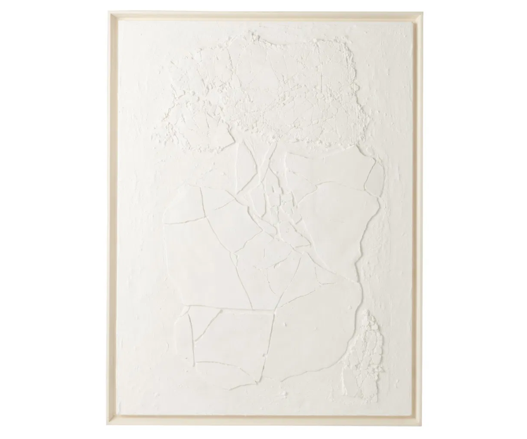 Abstract Schilderij met Gips structuur | 120 x 90 cm