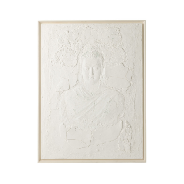 Wit Schilderij Gips Boeddha J-line