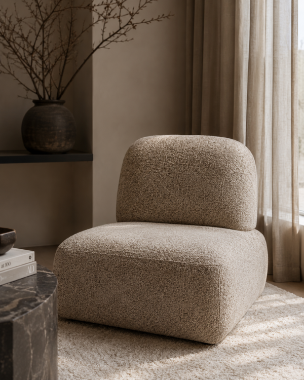 Fauteuil Olivia Taupe J-line 266277 Fauteuil Olivia Taupe/Beige J-line