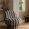 Gestreepte Loungestoel Blauw/Wit J-line