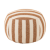 Gestreepte Poef Zand/Wit J-line