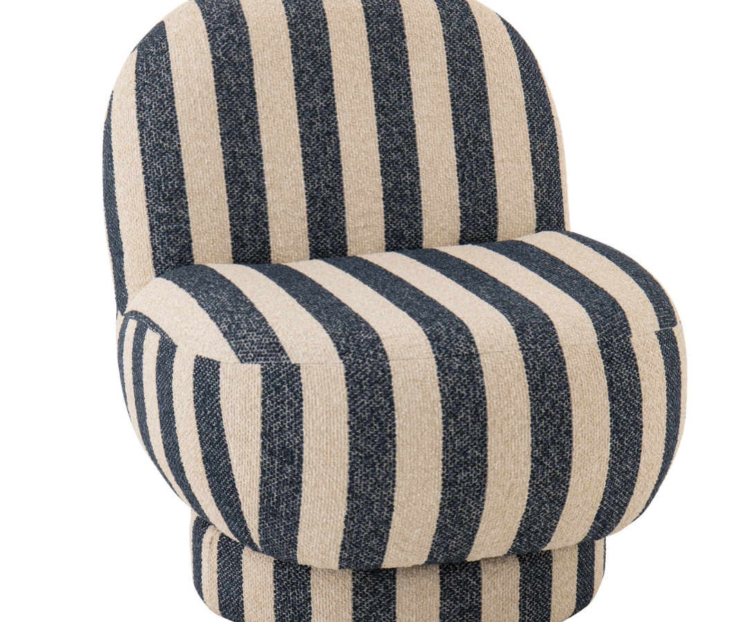 Gestreepte Loungestoel Blauw/Wit J-line Gestreepte Loungestoel Blauw/Wit J-line