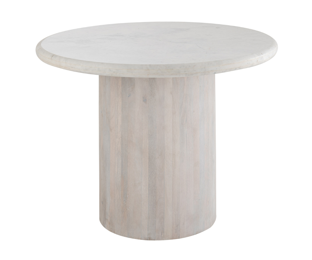 Ronde Marmeren Eettafel Off-White J-line