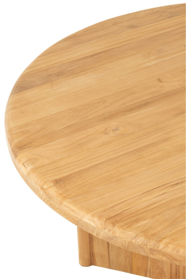 43763-4.jpg Eettafel Lio Rond teakhout Ø150 cm Naturel J-line