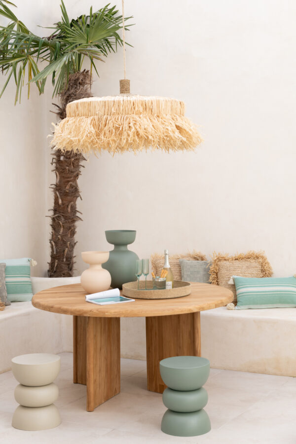 43763-6.jpg Eettafel Lio Rond teakhout Ø150 cm Naturel J-line