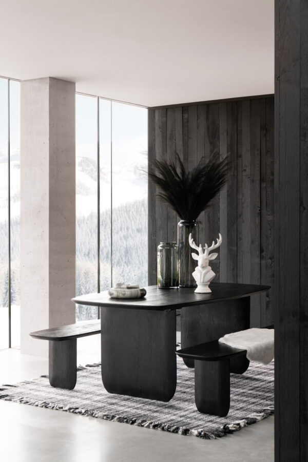 55833-6.jpg Eettafel Celeste acaciahout Zwart | J-line