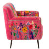61966-1.jpg Fauteuil Bloemen Mangohout Fuchsia - J-line