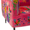 61966-5.jpg Fauteuil Bloemen Mangohout Fuchsia - J-line