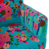 Fauteuil Bloemen Mangohout Azuurblauw - J-line