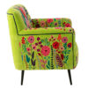 61969-1.jpg Fauteuil Bloemen Mangohout Groen - J-line
