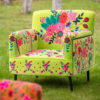 61969-6.jpg Fauteuil Bloemen Mangohout Groen - J-line