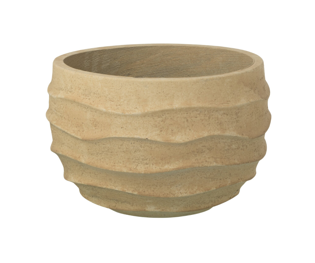 Bloempot Waves Beige Small outdoor