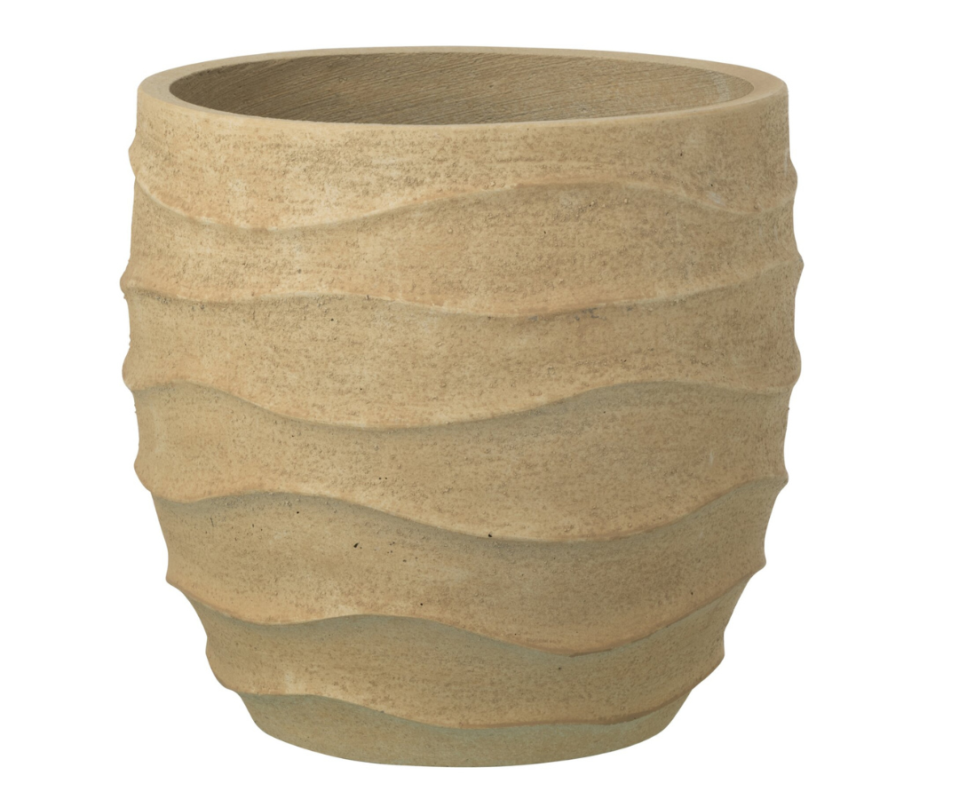 Bloempot Waves beige large outdoor