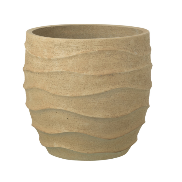 Bloempot Waves beige large outdoor
