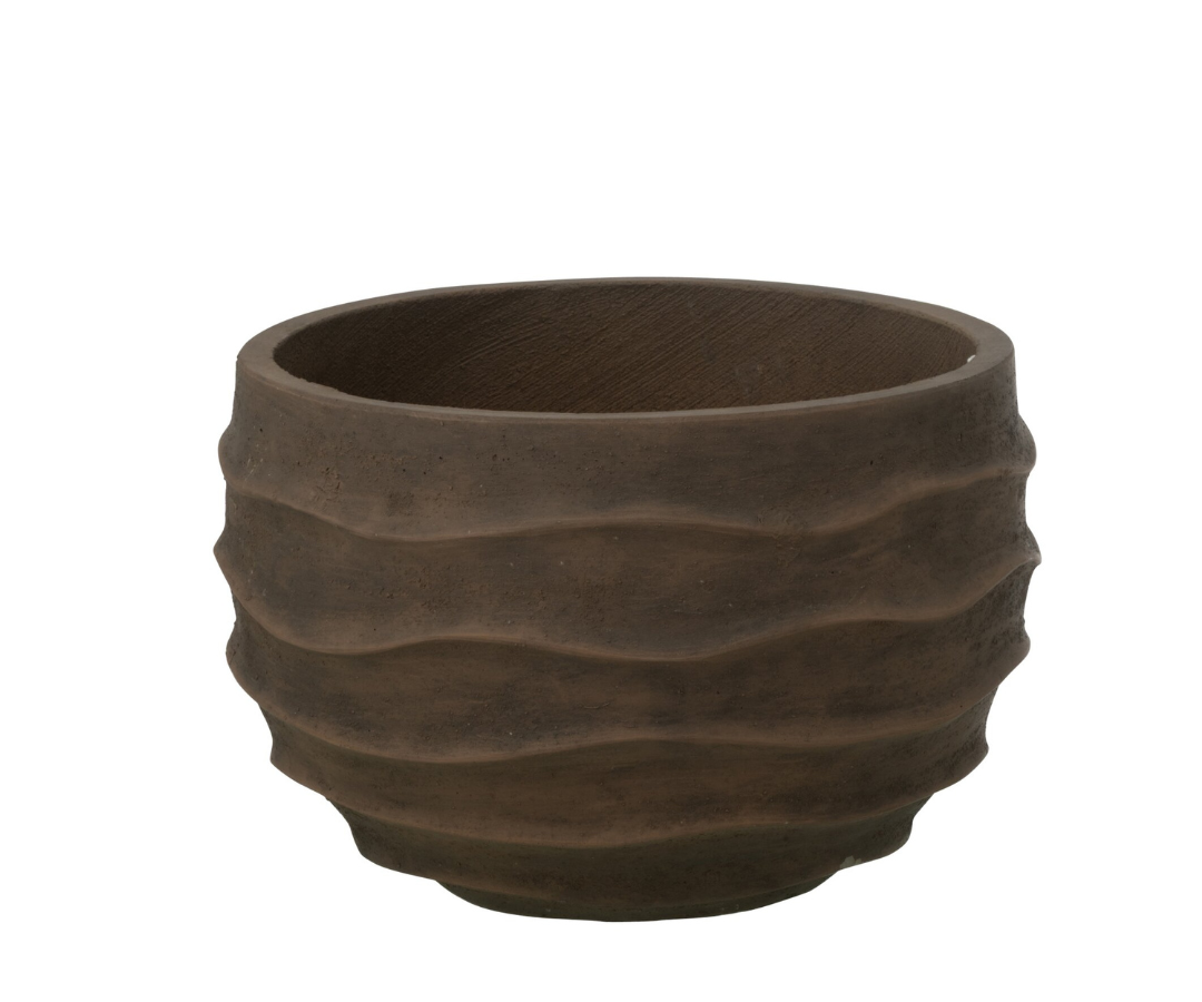 Bloempot Waves donkerbruin small outdoor
