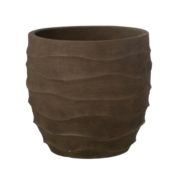63056 Bloempot Waves donkerbruin Large Outdoor Bloempot Waves Donkerbruin Large Outdoor