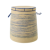 64828 mand Zeegras met deksel blauw Mand Zeegras met deksel blauw