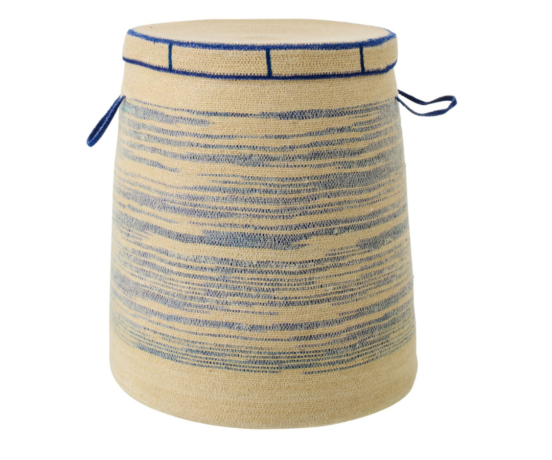 Mand Zeegras met deksel blauw