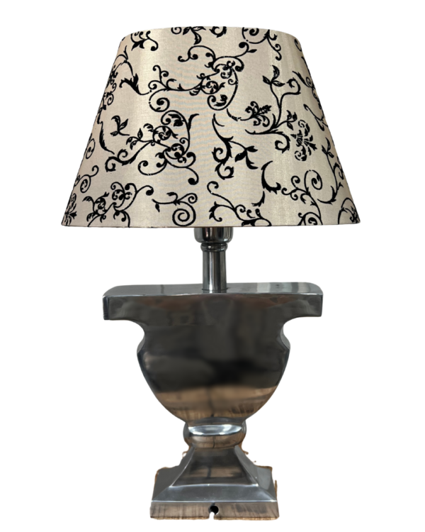 Lampenkap Giselle Beige Zwart met voet