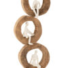 Figuur 3 Denkers Mangohout/Metaal Naturel Wit J-line