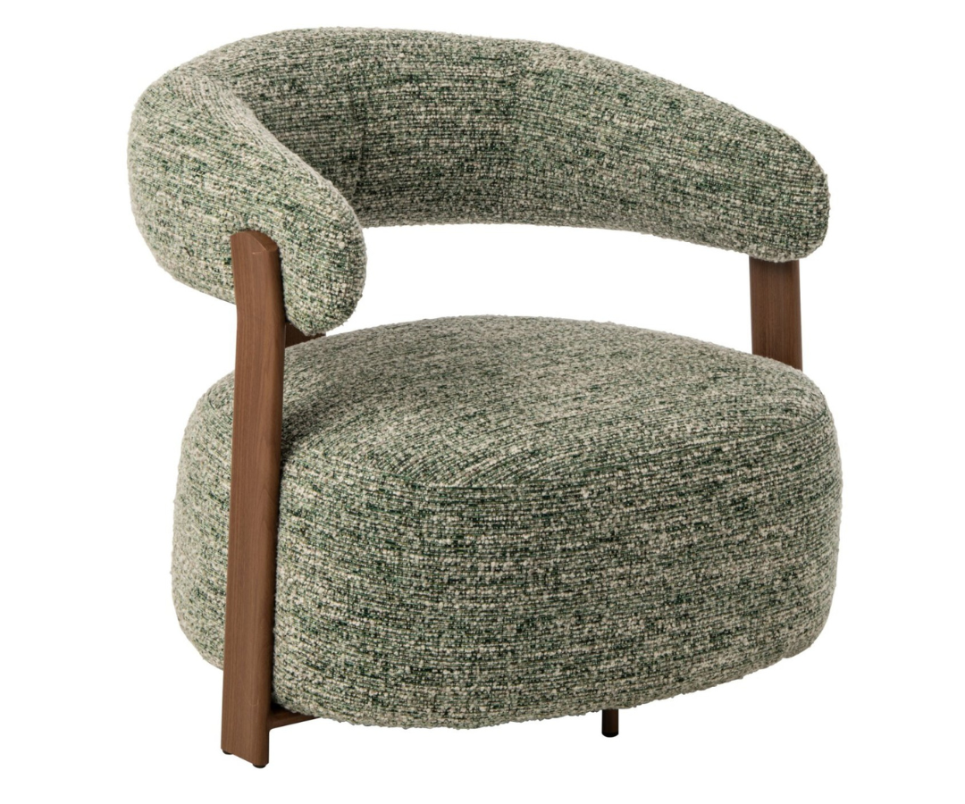 265900 Olijfgroene Ronde Fauteuil J-line Olijfgroene Ronde Fauteuil J-line