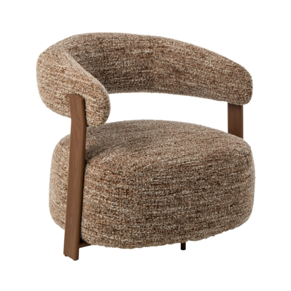 265902 Bruine Ronde Fauteuil J-line Bruine Ronde Fauteuil J-line