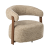 Beige Ronde Bouclé Fauteuil J-line