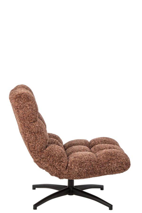 Bouclé Loungestoel Matel Terracotta J-line