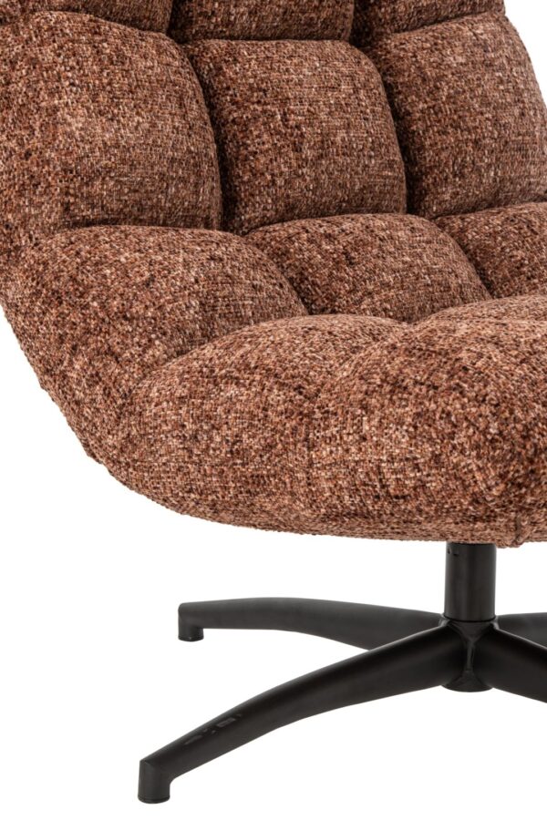 Bouclé Loungestoel Matel Terracotta J-line