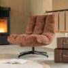 Bouclé Loungestoel Matel Terracotta J-line