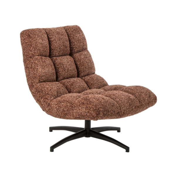 Bouclé Loungestoel Matel Terracotta J-line