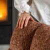 Bouclé Loungestoel Matel Terracotta J-line