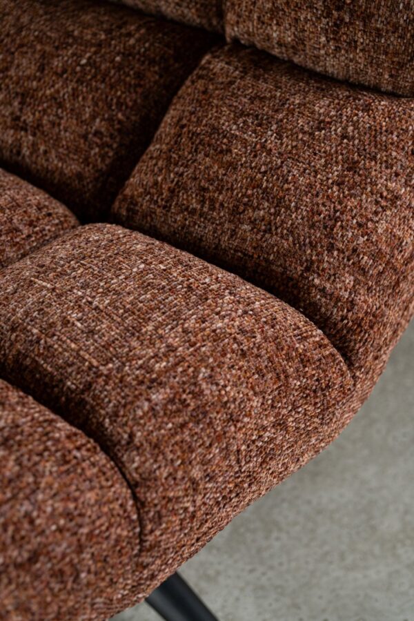 Bouclé Loungestoel Matel Terracotta J-line