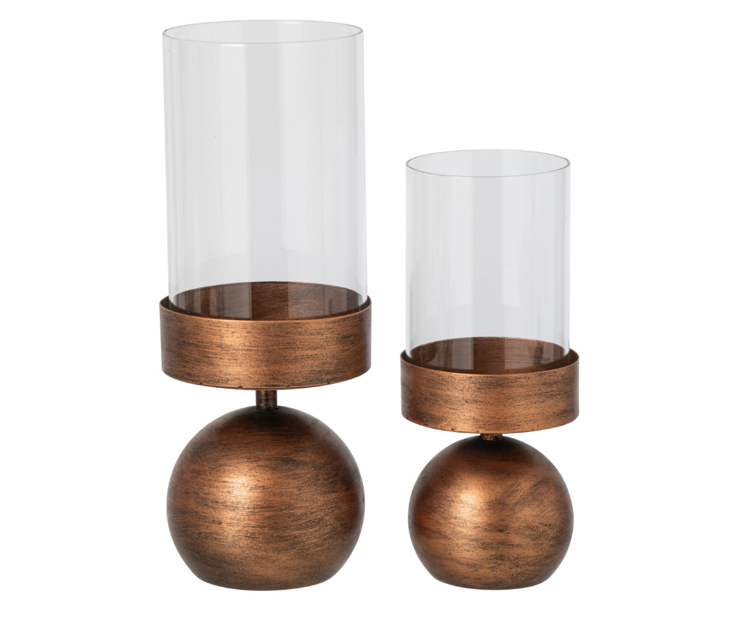 Set van 2 bronzen Kandelaren Jim J-line