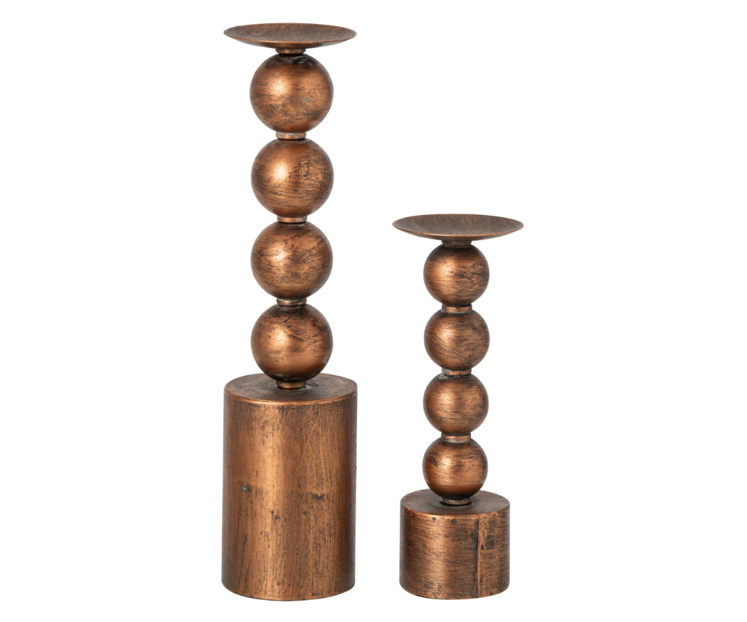 Set van 2 bronzen Kandelaren Jun J-line