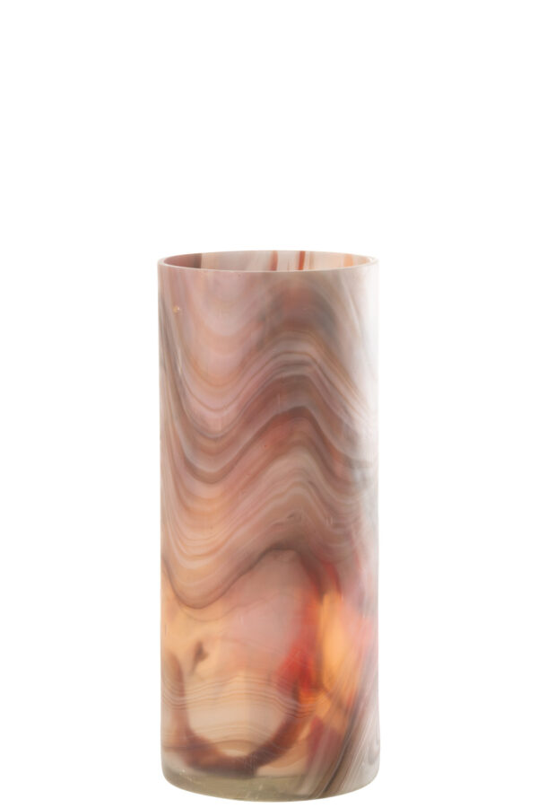 36042-2 Luxe Kaarshouder Marmerlook Bruin J-line