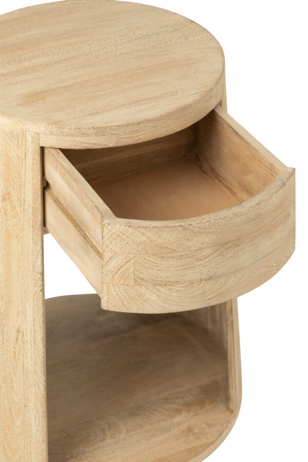 Nachtkastje Drawn Mangohout J-line Beige