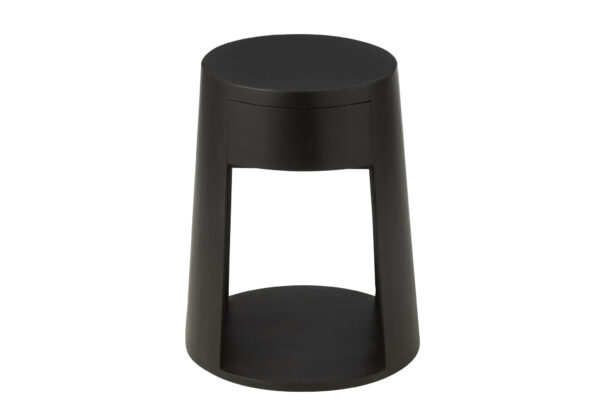 Nachtkastje Drawn Mangohout J-line Zwart