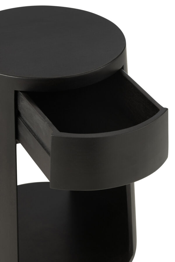 Nachtkastje Drawn Mangohout J-line Zwart