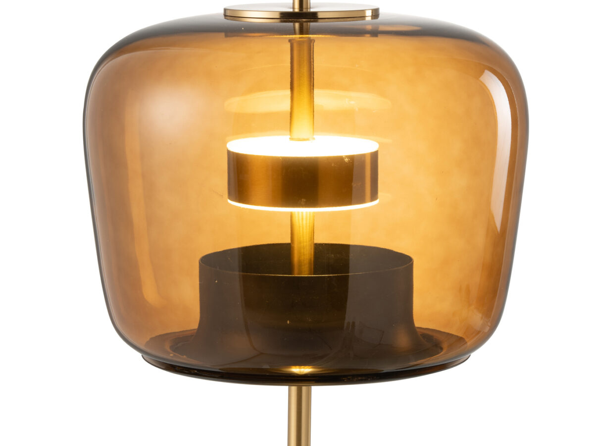 Tafellamp Led Glas Bruin