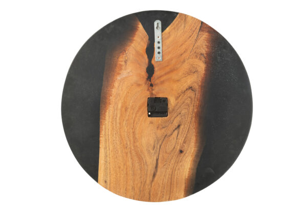 51003-1.jpg Moderne wandklok acaciahout J-line Zwart / Naturel