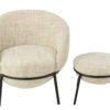 Loungestoel + Poef Esmeralda Beige J-line