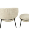 Loungestoel + Poef Esmeralda Beige J-line