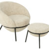 Loungestoel + Poef Esmeralda Beige J-line